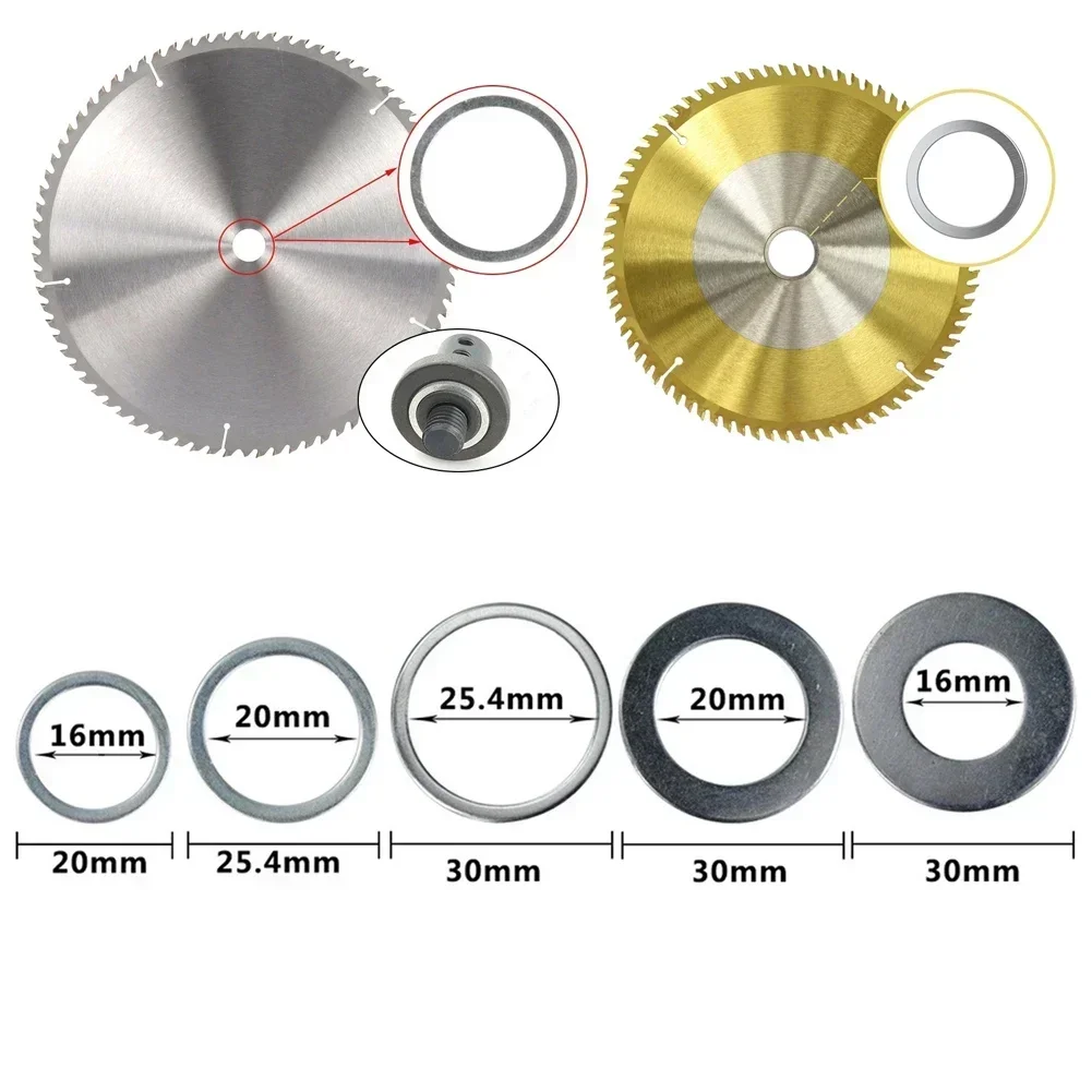 2pcs Circular Saw Ring Conversion Ring Reducing Rings For Cutting Disc Cutting Washer Circular Saw Ring Woodworking Tools