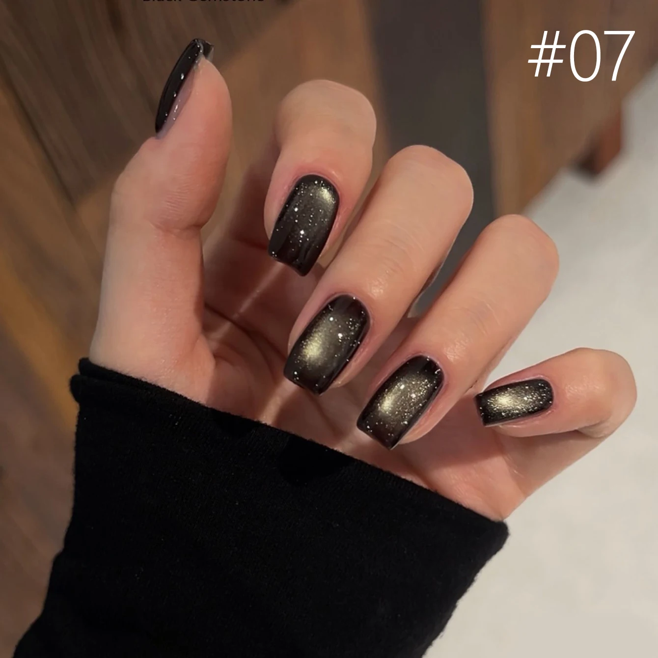 10ML 1 Stück Schwarzer Nagel-Aufheller Super Flash Black Diamond Glasperlen Magnet Katzenauge Gel-Nagellack – Detail 15