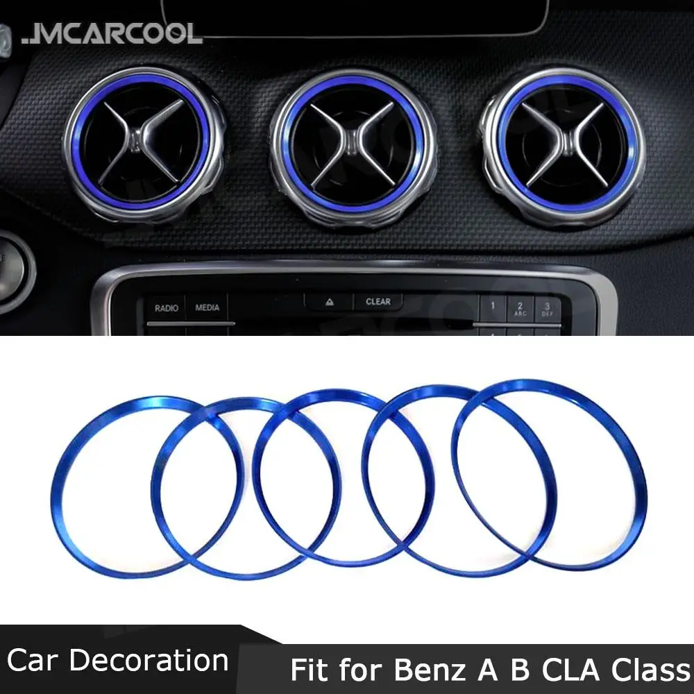 Air Condition Vent Outlet Ring Cover Sticker Decoration for Mercedes Benz A B CLA GLA Class W176 W246 C117 X156 AMG Car Styling