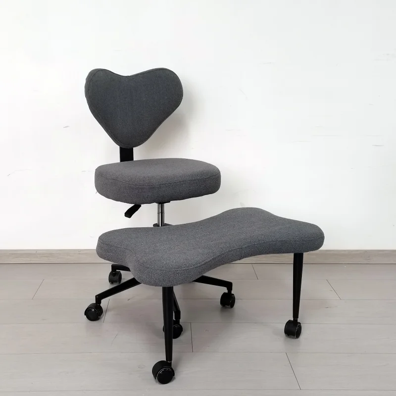 Chaise de bureau à position assise croisée – Siège de méditation avec soutien lombaire pour le travail au bureau, le yoga, la pleine conscience – Confortable et peu encombrant