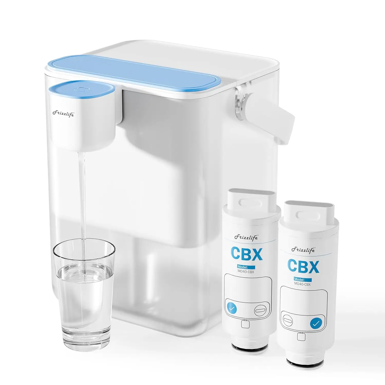 

400-Gallon Dual Filtration Electric Water Dispenser with 2 Filters, NSF Certified, 6-Month Life