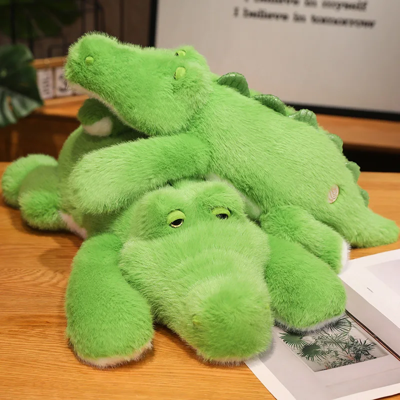 Crocodile Peluche 40 Cm – Oreiller Alligator Doux – Animal En Peluche Pour Chambre, Canapé, Voiture
