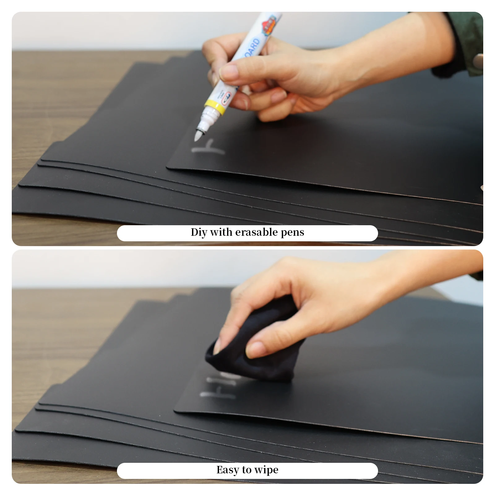 Vendita calda 5 pezzi in vinile nero etichetta indice divisori LP organizzatore di file carta di classificazione personalizzata schede alfabetiche fai da te da 12 pollici