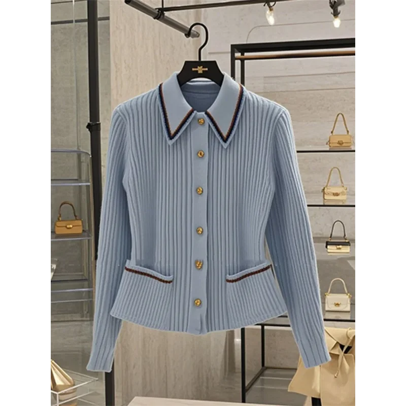 

Французская новая уникальная вязаная куртка, модный топ для женщин