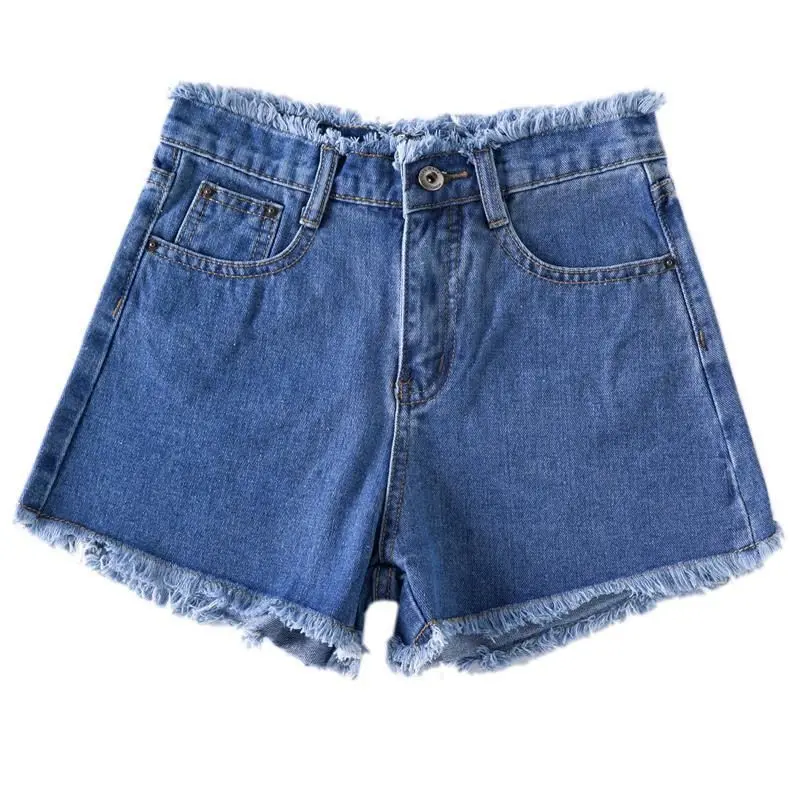

2026 New Summer Shorts Women Jeans High-waisted Denim Short Pants Female Rough-selvedge Outside Casual Sports Shorts Loose Jeans