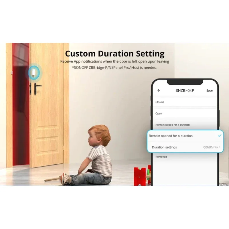 SONOFF SNZB-04P Zigbee Intelligent Porte Fenêtre Capteur D'alarme De Sécurité À Domicile Capteur Intelligent Scène Via EWelink Smartthings Alexa Google Home