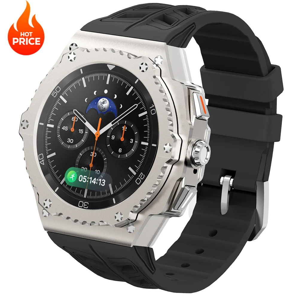 

Комплект модификации для Samsung Galaxy Watch 8 Classic, 46 мм, роскошный чехол из нержавеющей стали, силиконовый ремешок для часов 8, 46 мм, аксессуары для самостоятельного изготовления