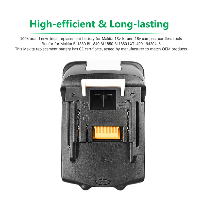 18V 3.0Ah Li-Ion Battery For Makita BL1815 Battery 194205-3 BL1815 BL1820 BL1815N BL1820B BL1840 Cordless Power Tools Battery