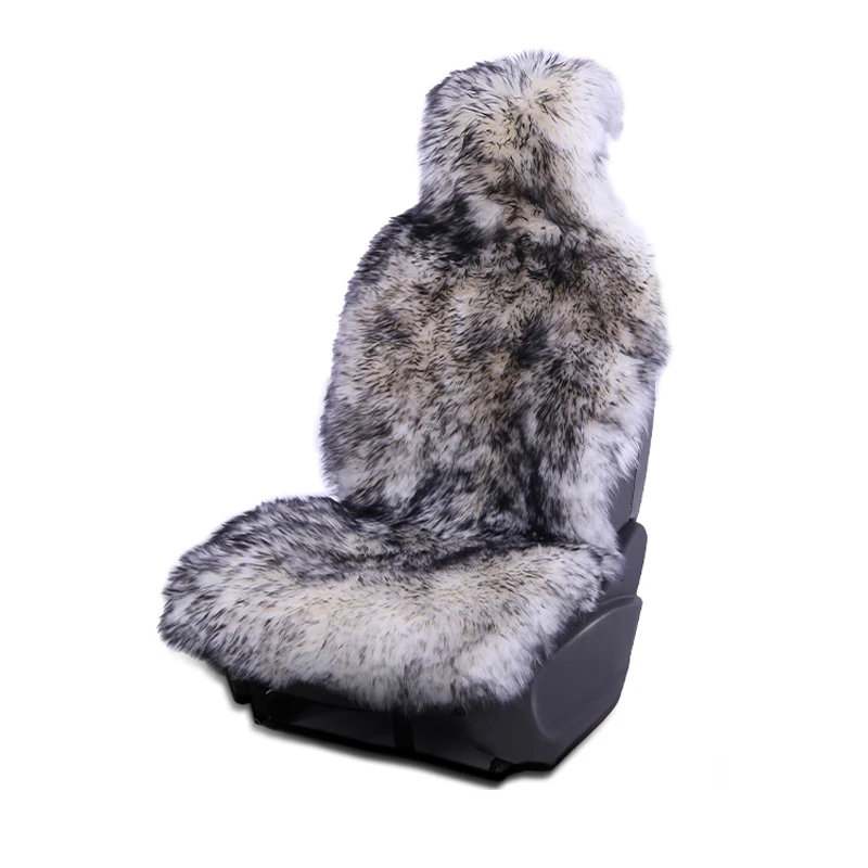 AUTOROWN Luxury Universal Car Seat Covers 100% Australian Sheepskin Autumn Winter Warm Fur Seat Cover Auto Interior Accessories