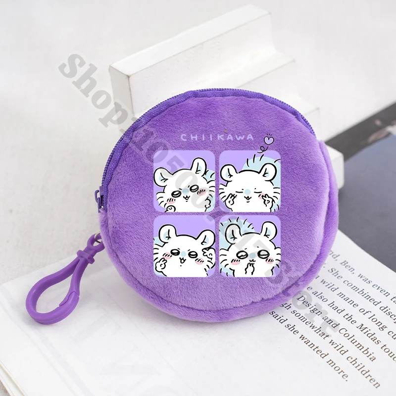 Portamonete in peluche per bambini Cartoon Chiikawas Anime Portafoglio carino Borsa per soldi moda per bambini Accessori Custodia portaoggetti Porta carte Regali