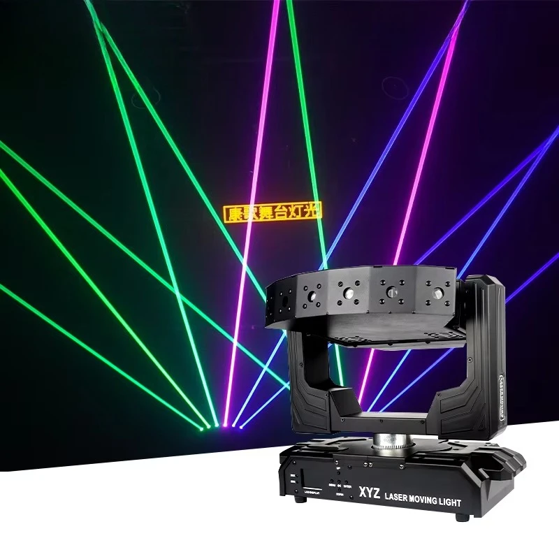 

Новый RGB 6-глазной сценический луч XYZ, бесконечное вращение, барное освещение, вечерние, свадебные, движущиеся головные светильники для DJ Disco