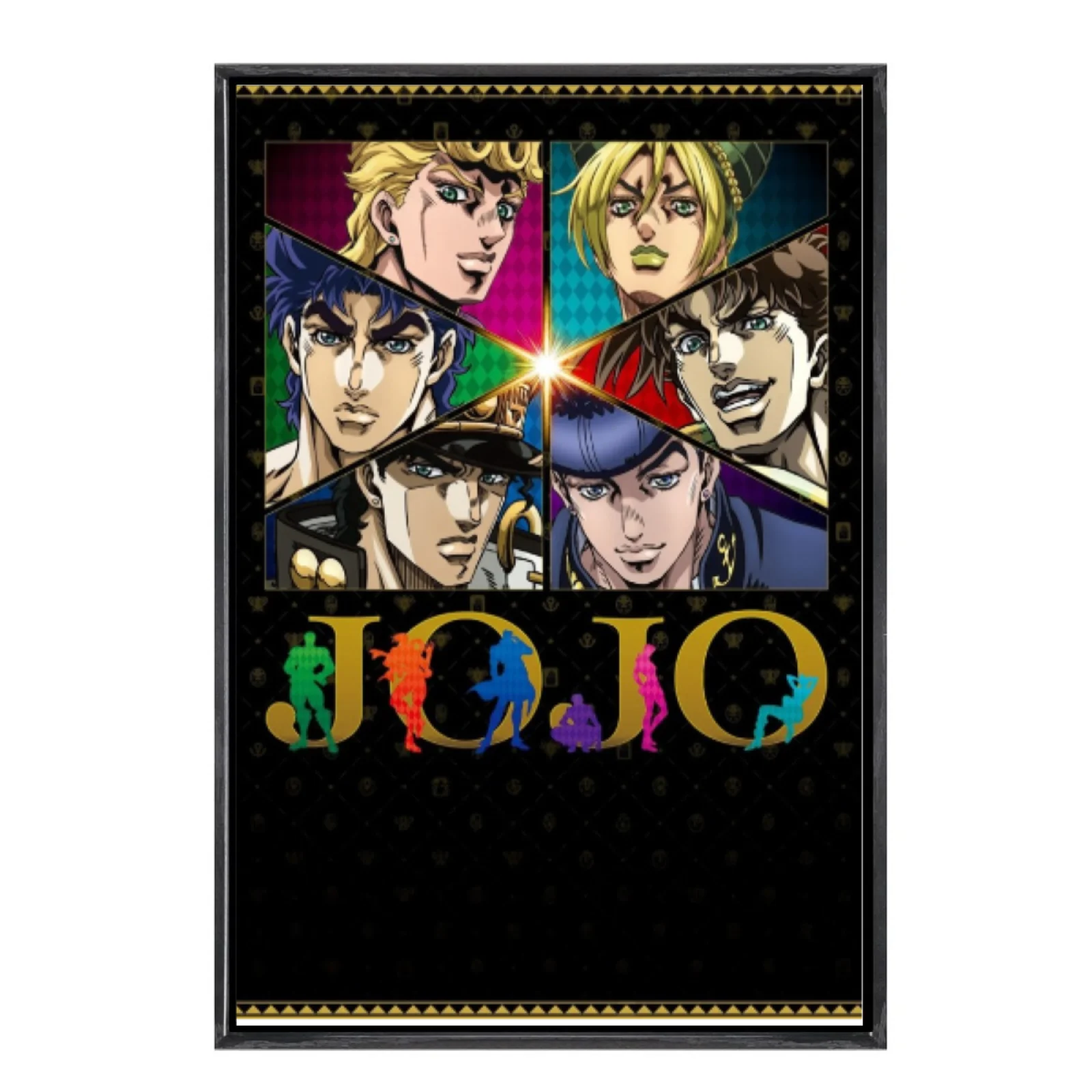 

Японская манга «Невероятные приключения Джоджо», многоразмерный холст, постер в двойной рамке, настенное искусство, домашний декор, домашний декор