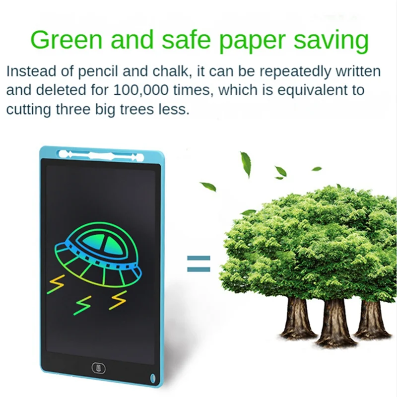 12-дюймовая модель K, ЖК-доска для рукописного ввода, цветной рисунок, защита глаз, доска для письма, цветной экран, черный, прочный