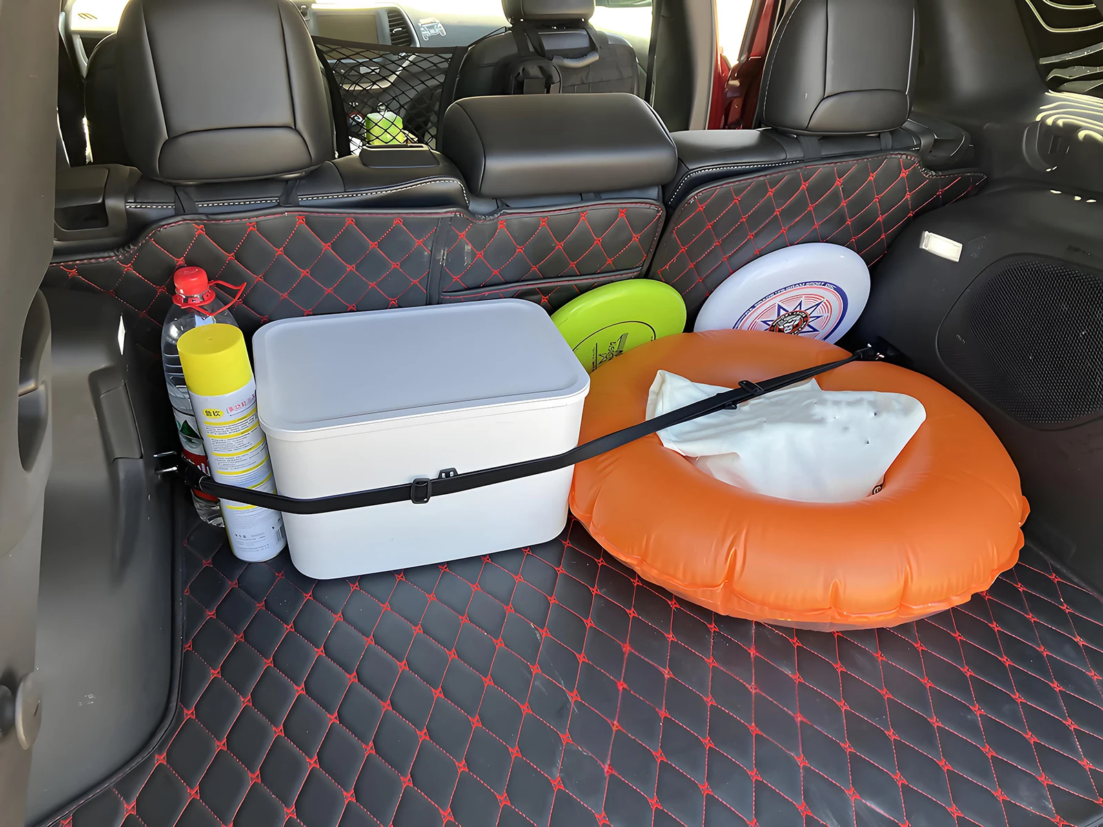 1/3 Stück 90CM Auto-Kofferraum-Organizer, elastischer Latex-Gepäckgurt mit Haken, strapazierfähiger Ladungsgurt für Autozubehör – Detail 6