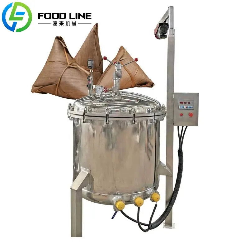 Mesin Retort Industri Kapasitas Besar Bertekanan Tinggi FL Customzied dengan Sistem Miring dan Pengangkat Khusus untuk Memasak Makanan