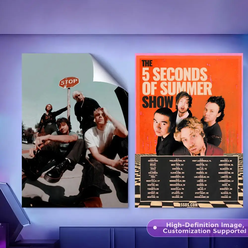 5SOS S-Seconds Of S-SummerS Painting Calligraphy HD Canvas Poster