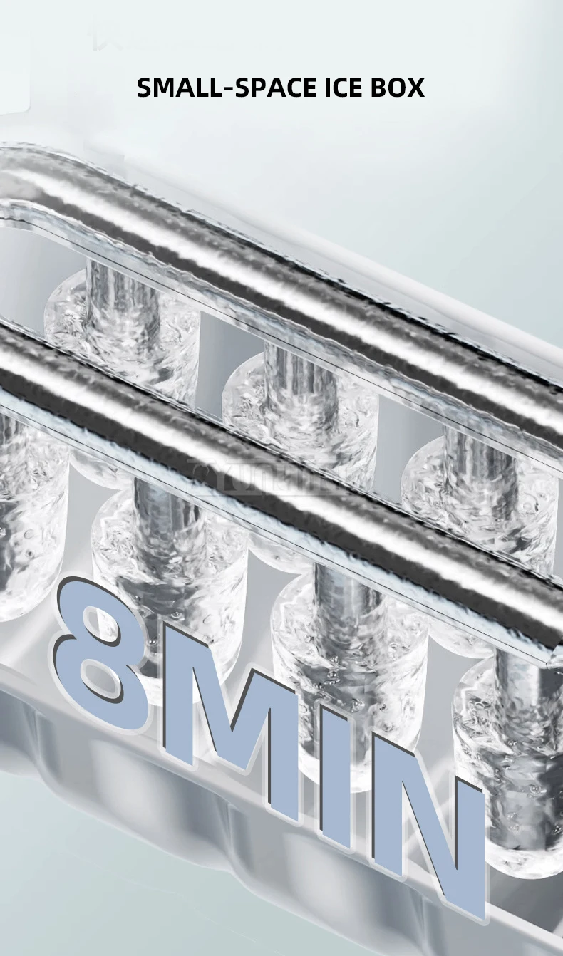 

Small Fully Automatic Ice Maker Home Use Maquina Gelo Ijsmachine Easy Cleaning Ice Tray