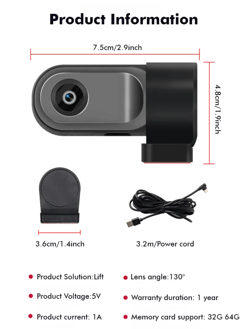 Car HD night vision android car recorder car large screen free tallation video HD car recorder