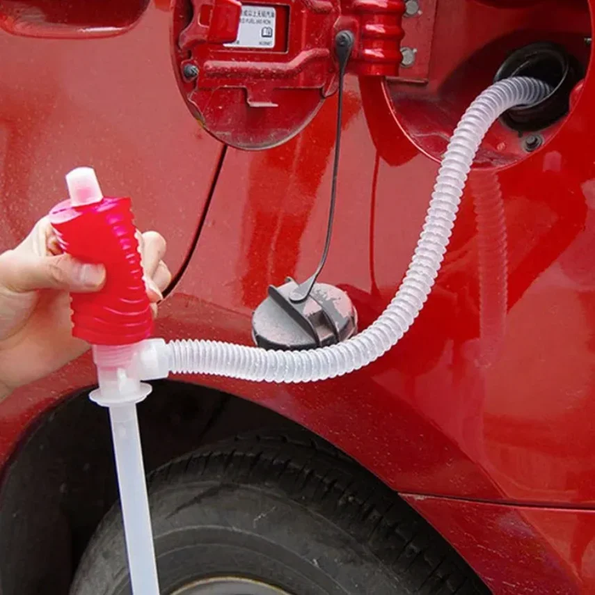 Car Fuel Oil Transfer Tools Car Motorcycle Fuel Oil Gasoline Diesel Transfer Sucker Hand Pump Manual Siphon Suction Water Pump