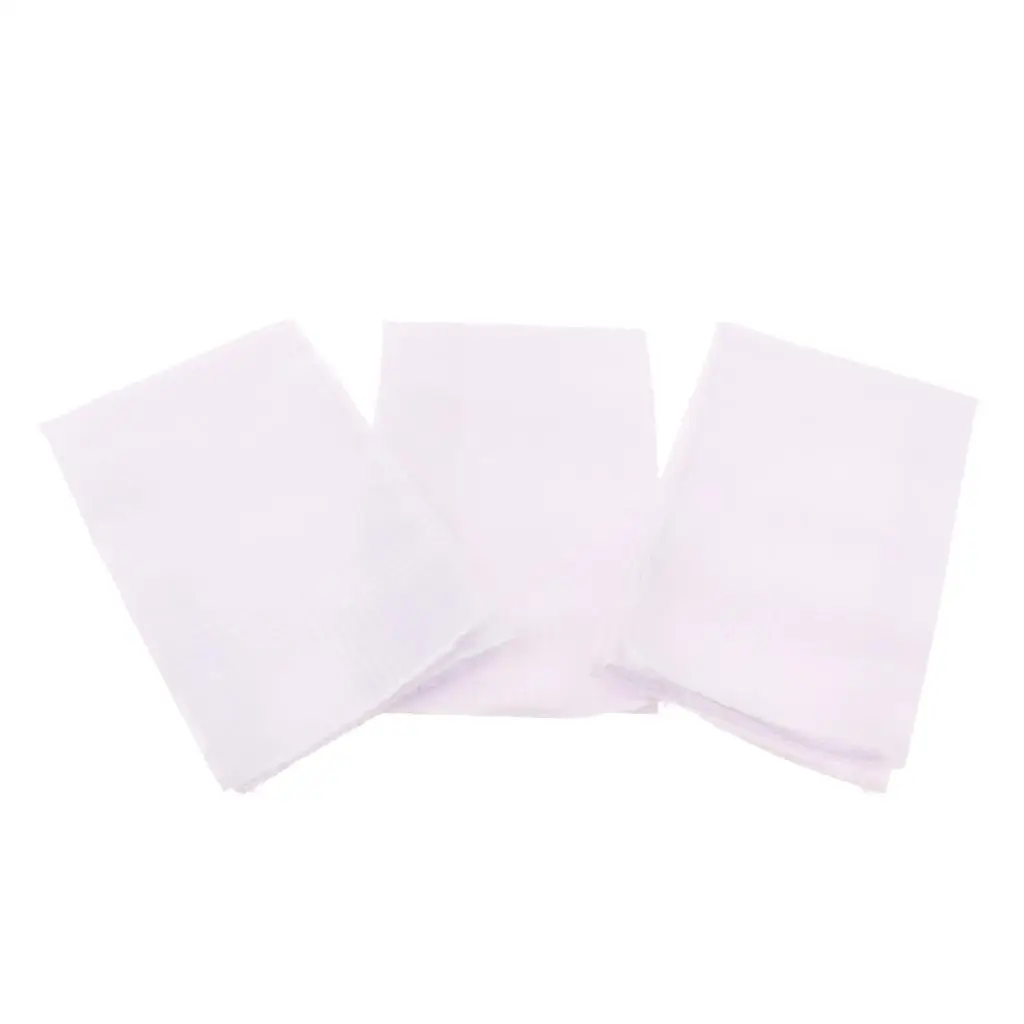 3 stuks heren zachte katoenen zakdoeken witte pochet comfortabele zakdoek hoofddoek