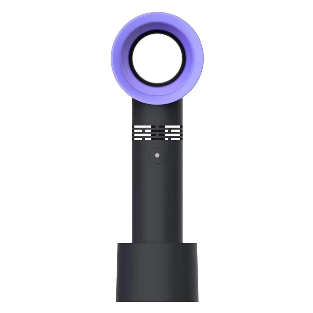 Mini Handheld Bladeless Fan USB Charging Desktop Leafless Fans 3 Gears Electric Cordless Fan for Home Dorm Office