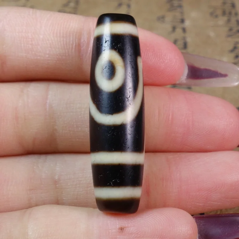 

Ancient Tibetan DZI Beads Old Agate 2 Eye Totem Amulet Pendant GZI #2658