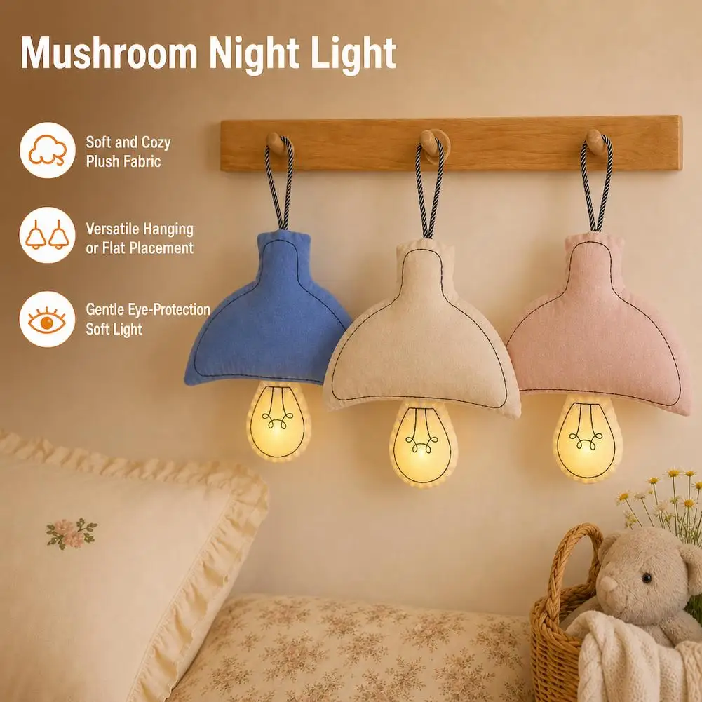 Rechargeable Night Light Bedroom Baby Feeding Eye Protection LED Bedside Lamp Children's Room Atmosphere Light Hanging Light