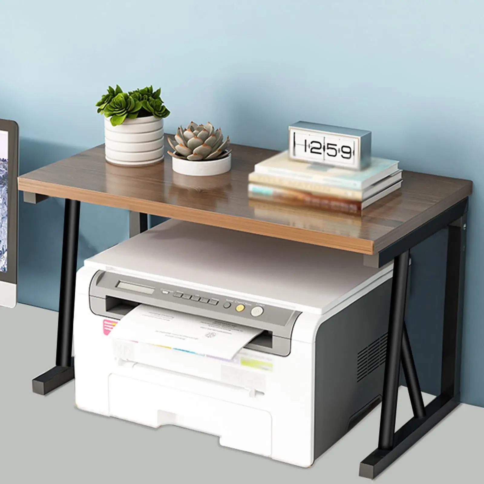 Desktop Printer Stand Printer Riser under Desk 2 Tier Desk Organizer Shelf