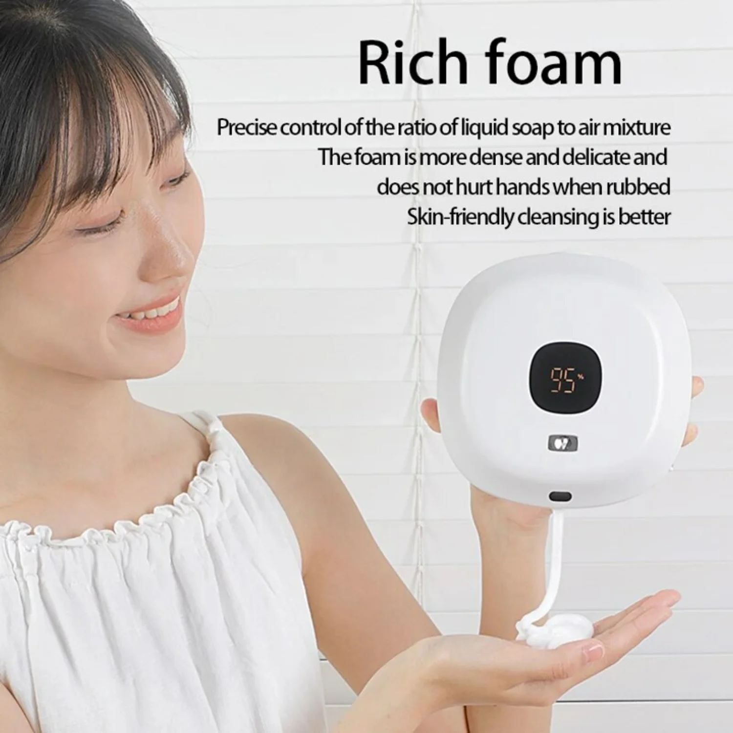 Wall Mounted Automatic Foam Soap Dispenser Bathroom Smart Washing Hand Machine USB Charging Touchless  Display Soap Dispenser