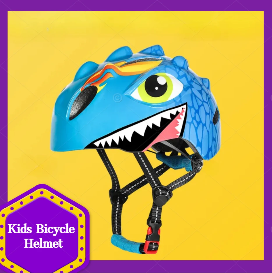 Kids Bicycle Helmet Child Balance Bike Roller Skating Helmet Cartoon Dinosaur Half Helmet Safety Protection Cycling Protection