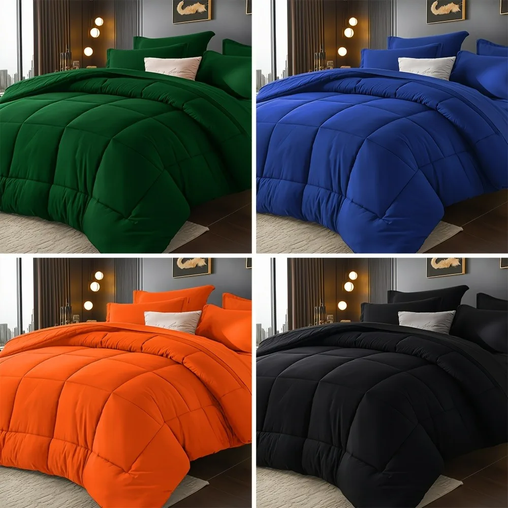 Chadly 5/7 قطع لحاف فاخر متقلب، ألياف دقيقة ناعمة، قابلة للتنفس، سهلة العناية لجميع المواسم، طقم سرير