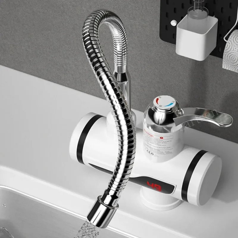 Electric Hot Cold Mixer Tap 3000W Instant Heating Faucet 360 Degree Rotation Fast Heating Tap Digital Kitchen Bathroom Supplies