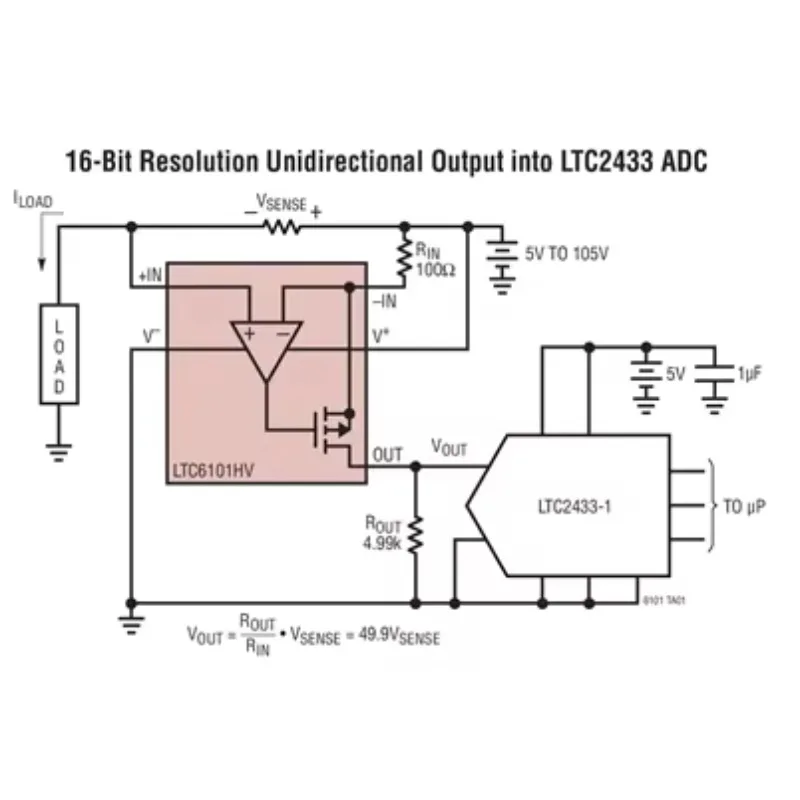 LTC6101ACS5 LTC6101AIS5 LTC6101AHS5 LTC6101 - High Voltage, High-Side Current Sense Amplifier in SOT-23
