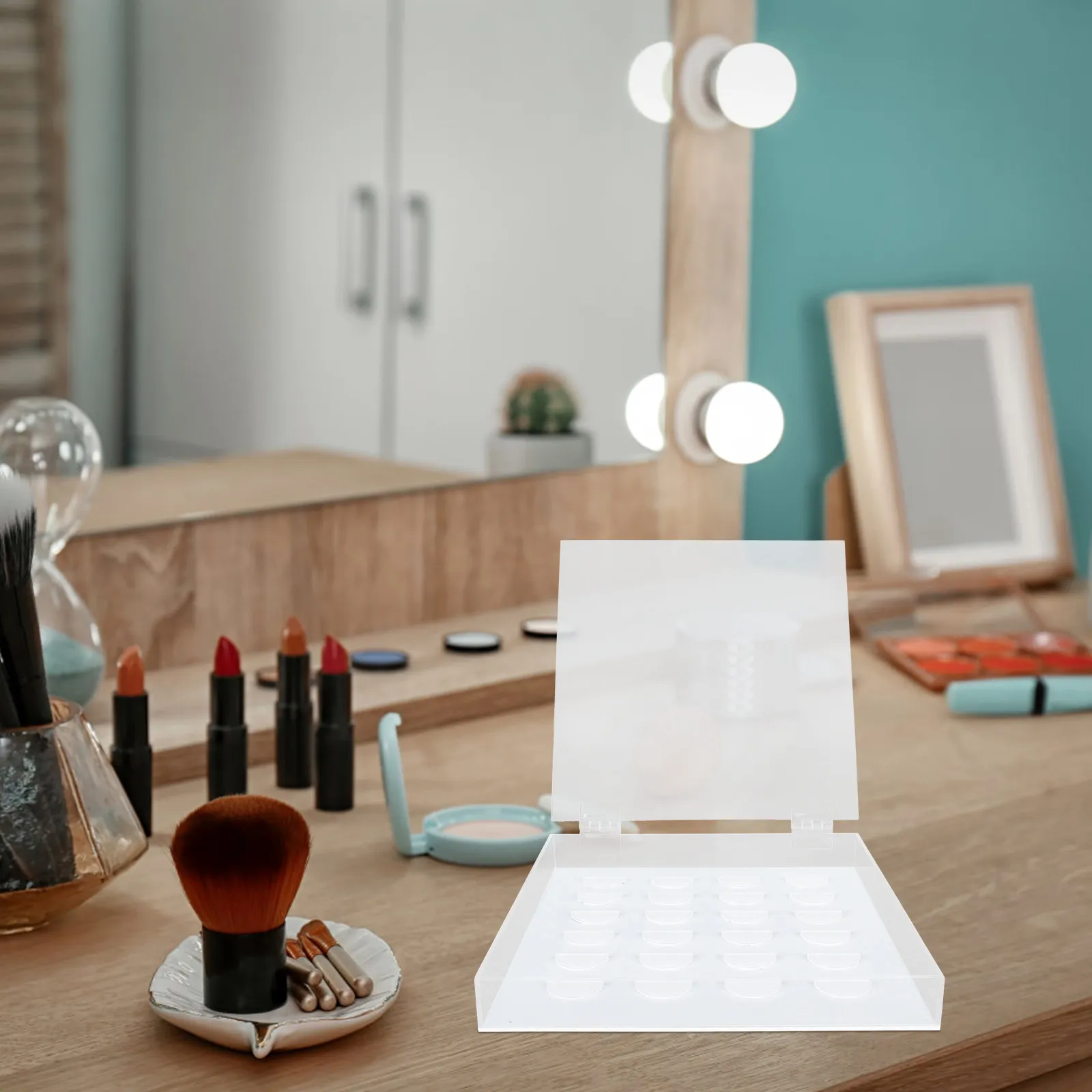 1Pcs Premium False Eyelash Box Transparent Acrylic Lash Extension Holder Display Storage Case Makeup Accessories Organizer
