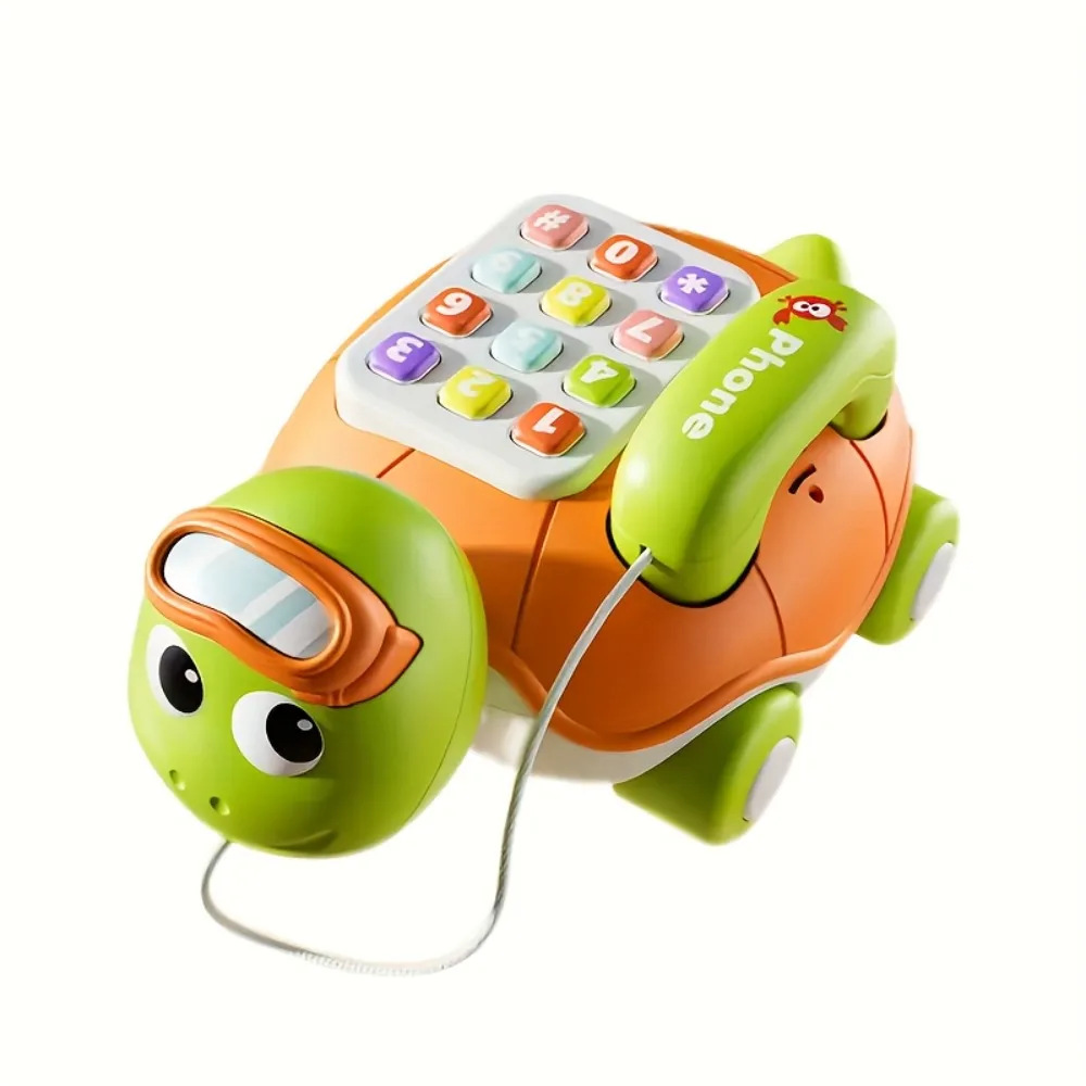 Nova tartaruga musical rastejando brinquedos do bebê interativo brinquedo do telefone do bebê com luzes de música piano crianças aprendizagem precoce brinquedo educativo