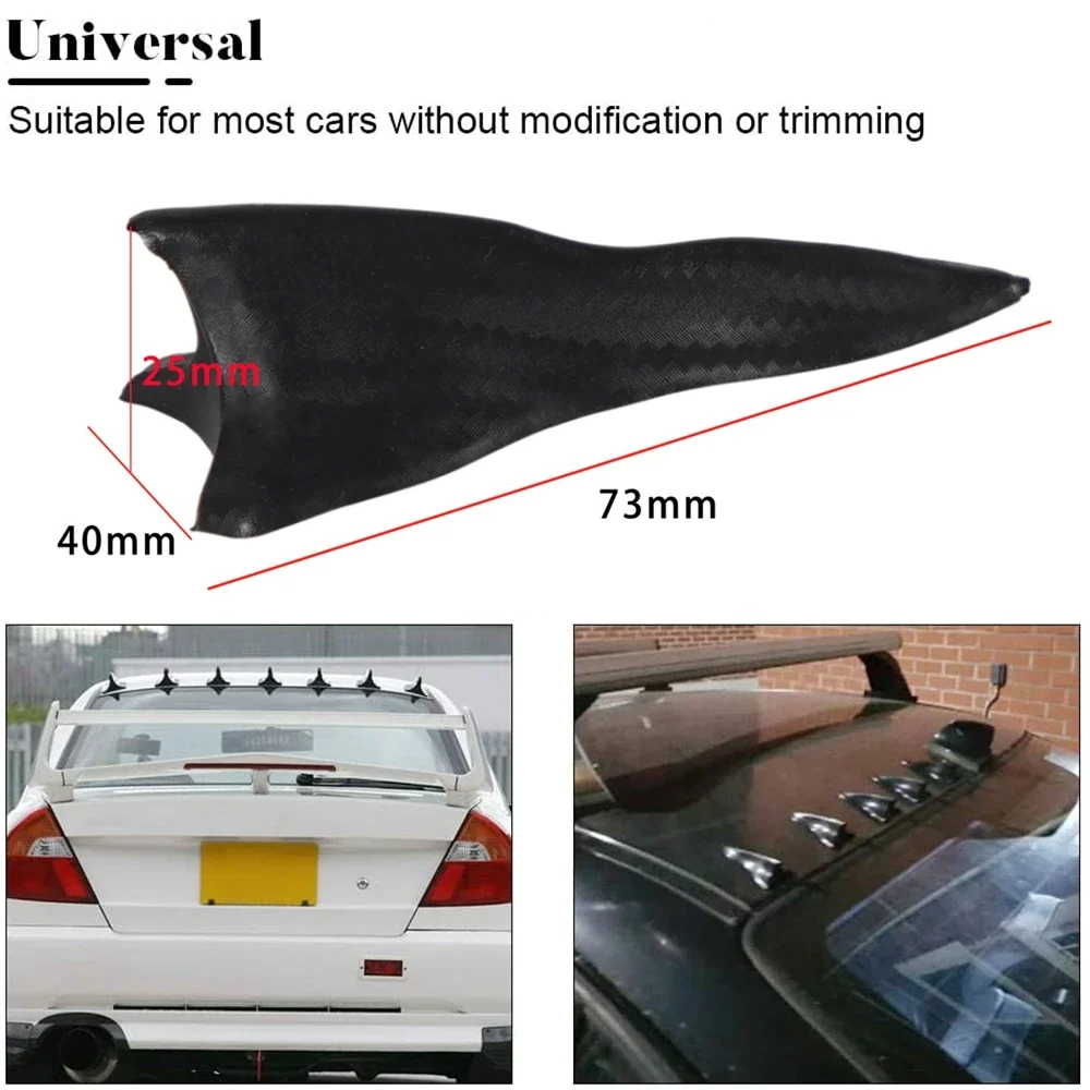 10 pieces of universal rear roof shark fin spoiler kit car roof spoiler bumper spoiler shark fin diffuser vortex generator