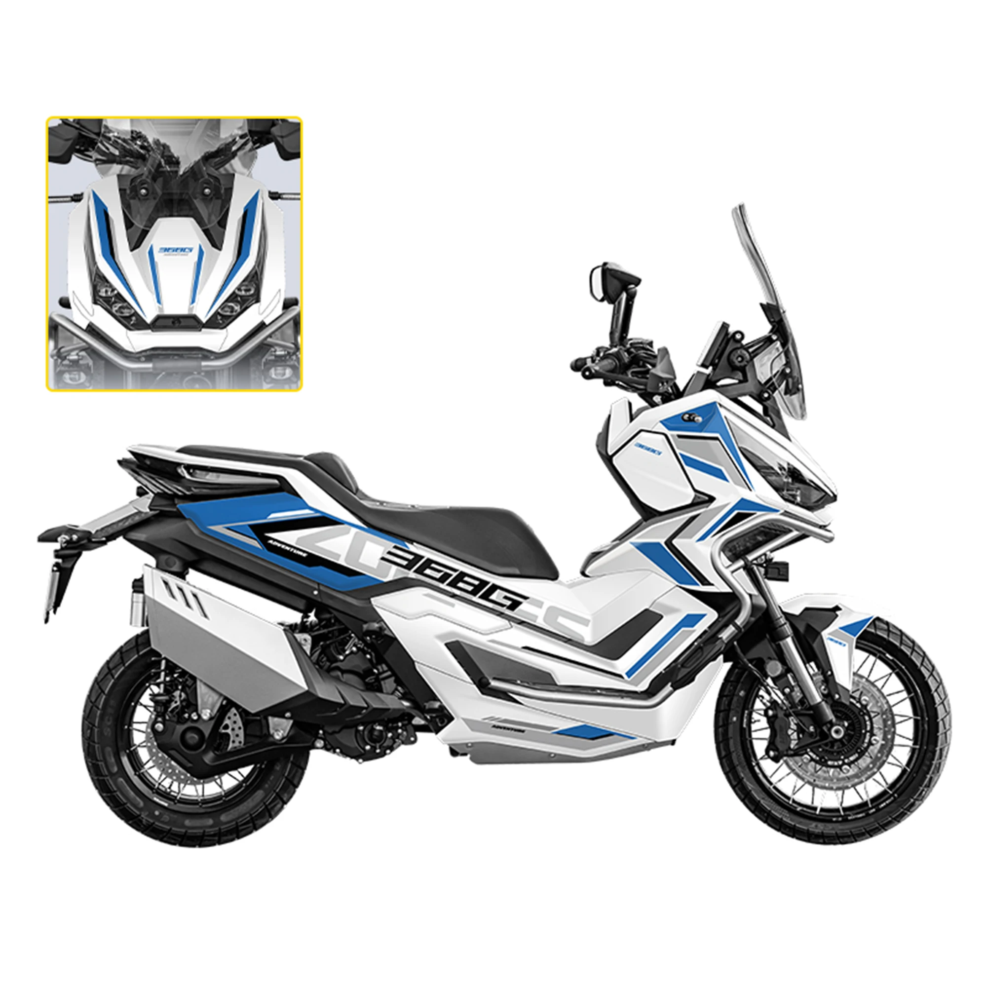 Motorcycle Decorative Sticker Decal Body Fairing Graphics Compatible with ZONTES 368G Waterproof Anti-Scratch Wrap Film 3