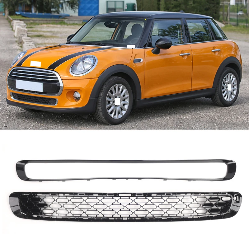 

Racing Grills For 2014-2019 Bmw Mini F55 F56 Honeycomb Perforated Lower Grille Outer Frame Car Accessories