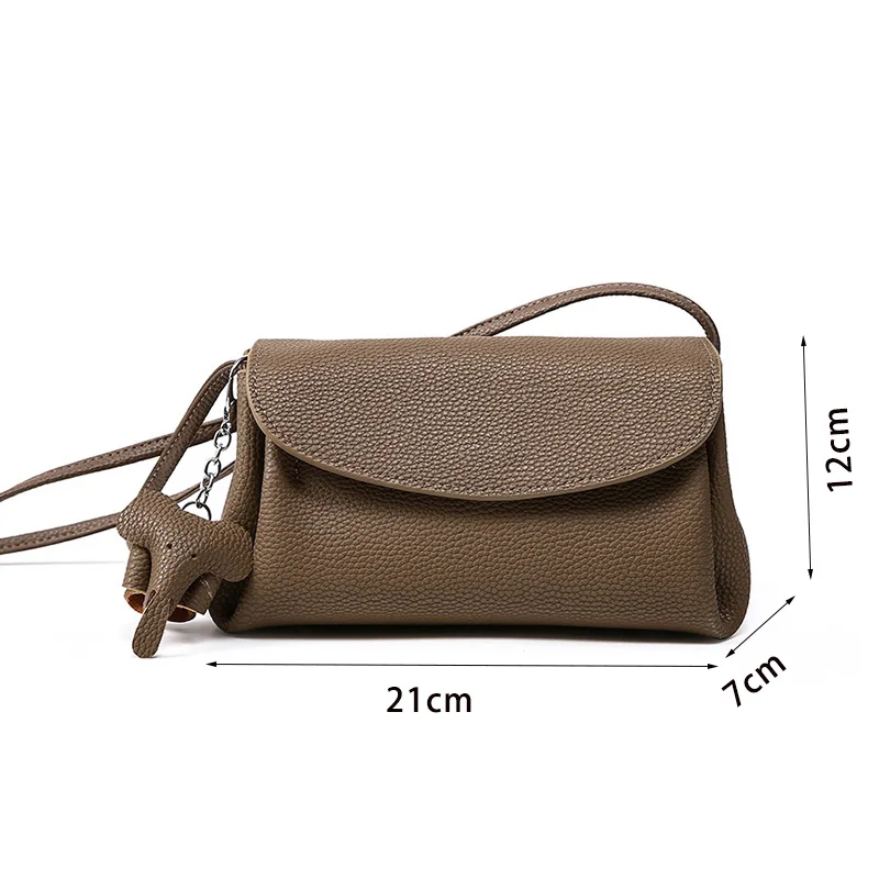 Women\'s Genuine Leather Shoulder Bags Fashion Crossbody Bags Soft Cowhide Leather Shoulder Messenger Bag