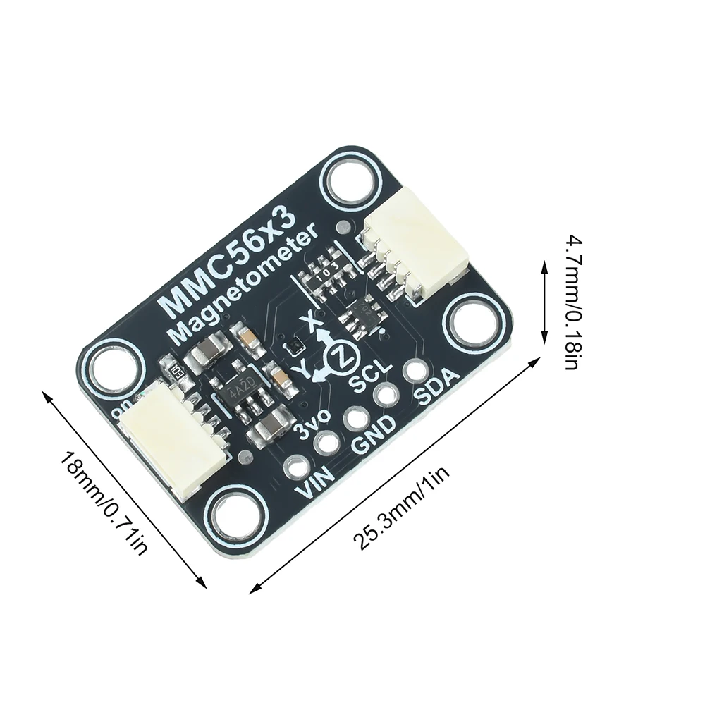 Kép 3: MMC5603 three-axis magnetometer Modul vel Családfa qt/qwiic felület 20bit felbontású számára Családfa qt/qwiic detekci