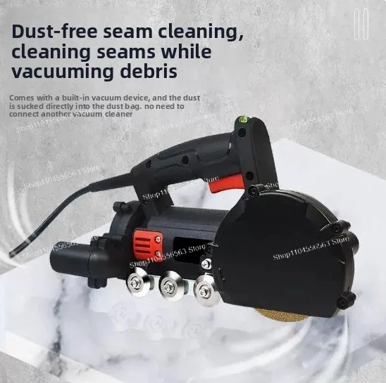 Electric Seam Cleaner - Dust-Free Tile Seaming Machine (Construction-Grade Seam Cutting & Cleaning Tool)