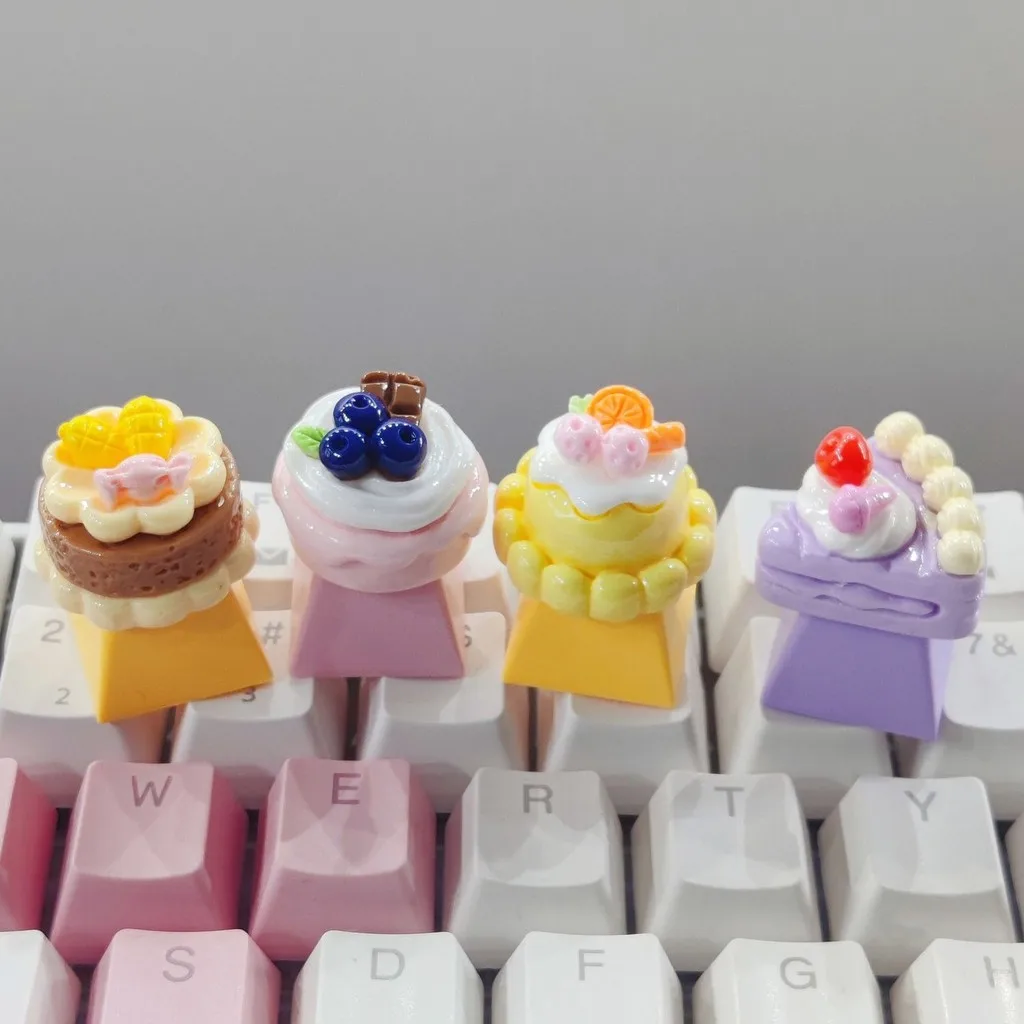 Handgemaakte creatieve mechanische toetsenbord Keycaps Taarten Desserts Hoogte toenemende Keycapsssingle Extra kruisas