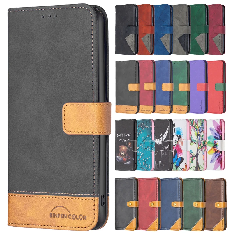 

Flip on For OPPO Reno7 Lite Classic Phone Wallet Leather Case sFor OPPO Reno7 Z Reno 7Z 7Lite Reno7Z 5G Card Slot Back Cover