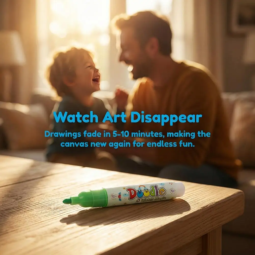 Children's Magic Water Brush Graffiti Water Pen for Canvas Reusable Soft Head Water Addition Drawing Tool