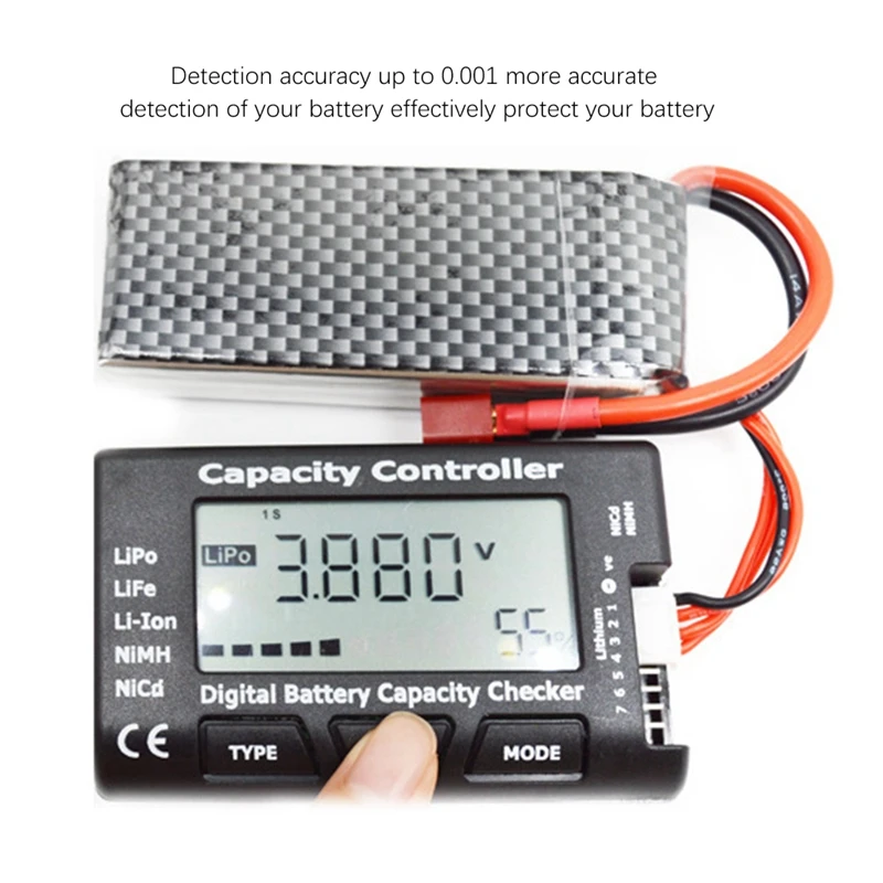 Cellmeter-7 Digital Battery Capacity Checker, RC Cellmeter 7 For Lipo Life Li-Ion Nimh Nicd