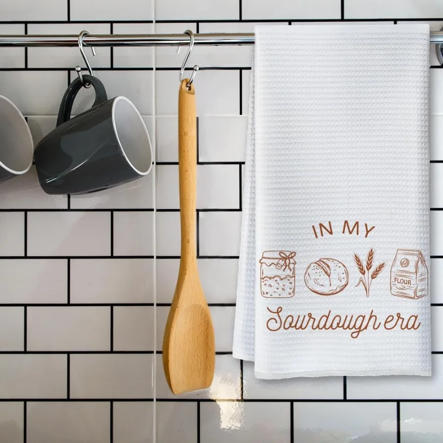 في عصري العجين المخمر كيس الدقيق العجين المخمر مناشف المطبخ مضحك العجين المخمر منشفة المطبخ هدايا لخبز أمي الجدة العجين المخمر Bre