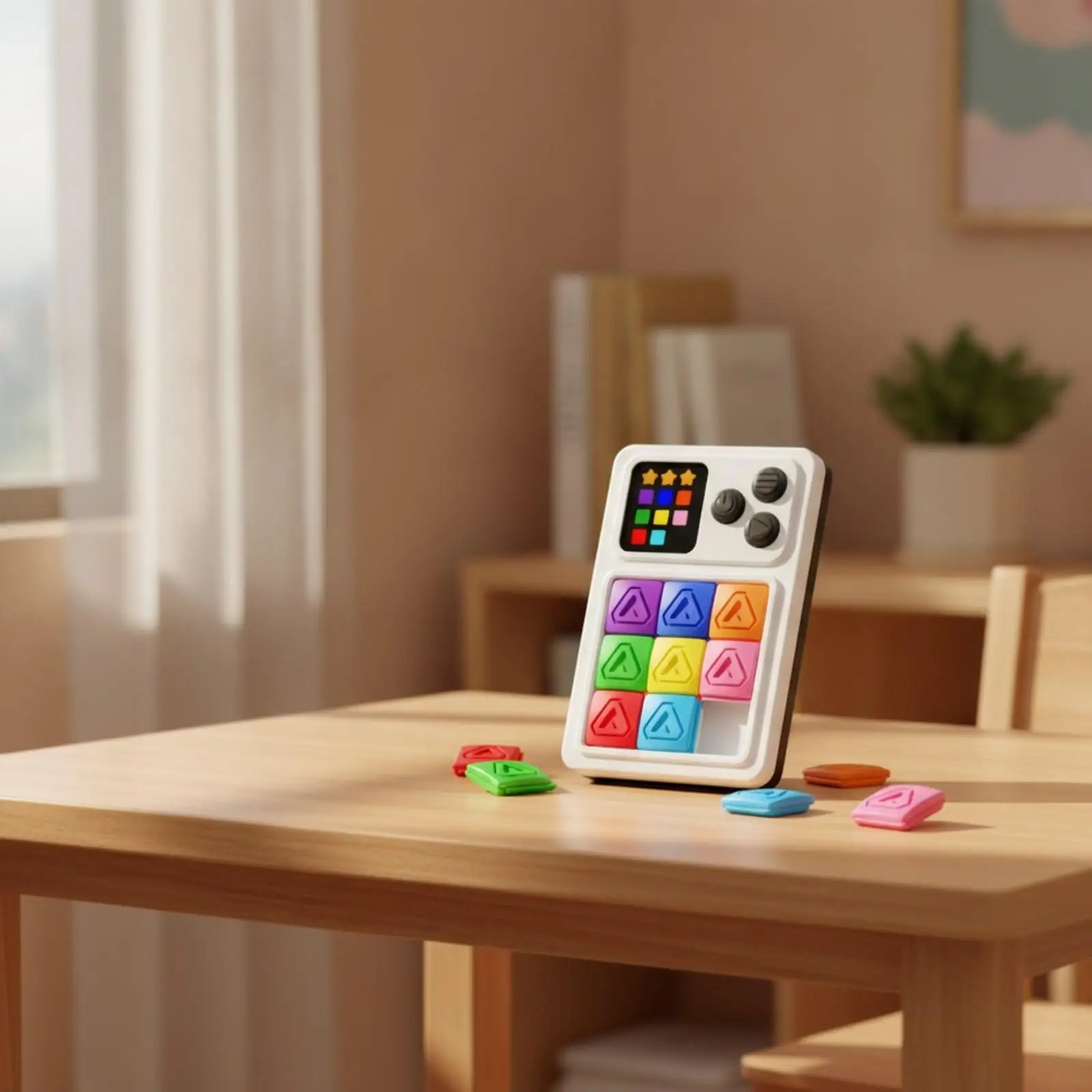 Portable Color-Sliding Reasoning Puzzle | Compact, Shape Matching Puzzle,