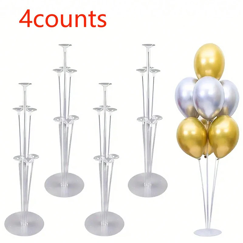 2/4/6 sets Reusable Clear Balloon Stand Kit - ldeal for Celebrations andEvents (Balloons Not Included)