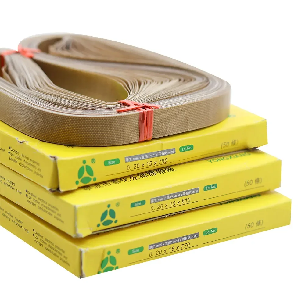 FR-900 Band sealer sealing belt,size 750*15*0.2mm for Continuous Band Sealer,50pcs/bag,high temperature tape