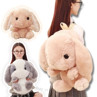 Kawaii 50cm Super Soft Long Hair Rabbit Plush Backpack High Quality Simulation Bunny Schoolbag Doll Christmas Gift For Girls